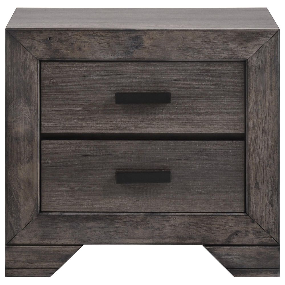 Mayberry Hill Nathan 2-Drawer Nightstand in Distressed Gray, , large