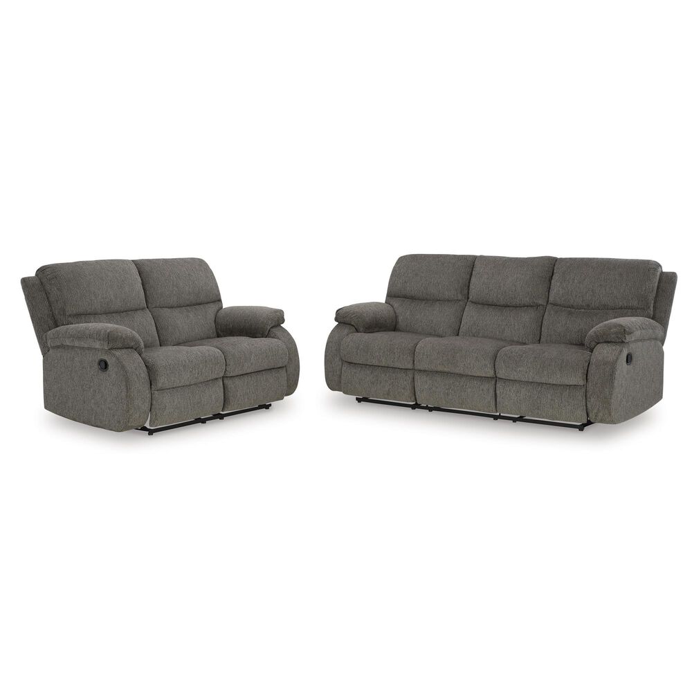 Ashley Scranto Manual Reclining Sofa in Brindle, , large