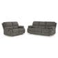 Ashley Scranto Manual Reclining Sofa in Brindle, , large