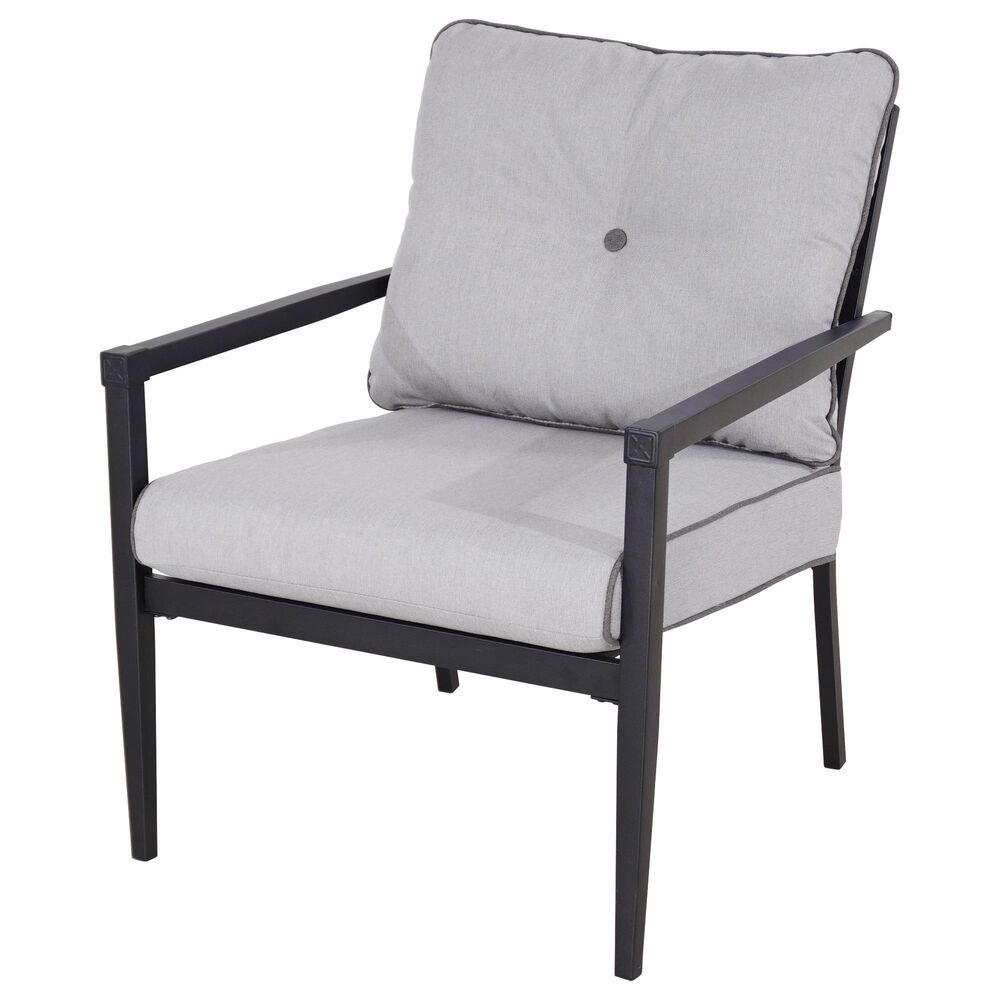 Global Note Collections Raleigh 4-Piece Patio Chat Set in Smoke Grey, , large