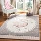 Safavieh Carousel CRK154 6"7" x 9" Pink and Ivory Kids Area Rug, , large