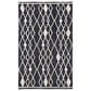 Safavieh Micro-Loop MLP157H 5" x 8" Charcoal and Ivory Area Rug, , large