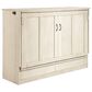 New Day Furniture Express Full Murphy Cabinet Bed with Mattress in Provence White, , large