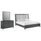 New Heritage Design Odessa 3-Piece King Bedroom Set in Charcoal and Silver, , large