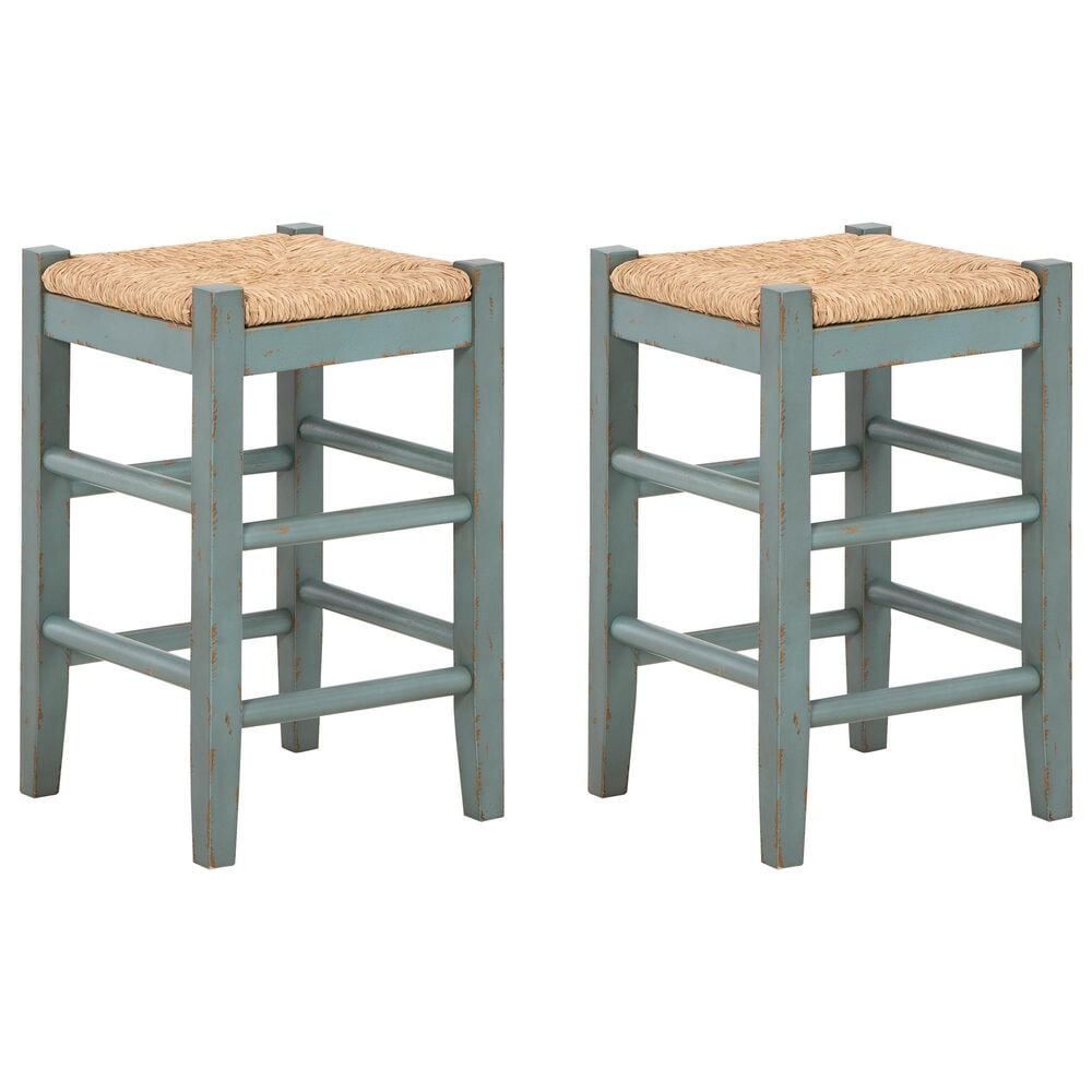 Ashley Mirimyn Counter Stool Set of 2 in Teal, , large