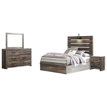 Ashley Drystan 4 Piece Full Panel Bed Set in Rustic Brown, , large