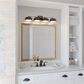 Vaxcel Belmont 4-Light Bathroom Vanity in Matte Black and Satin Brass, , large
