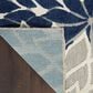 Nourison Aloha ALH05 2"3" x 10" Ivory and Navy Indoor/Outdoor Runner, , large