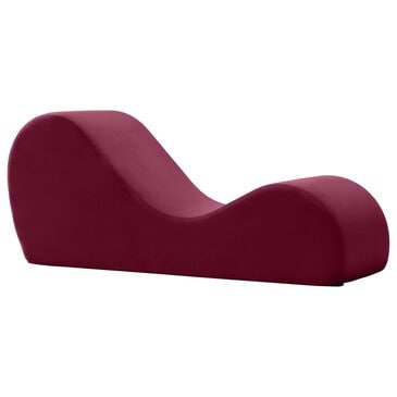 Jaxx Avana Chaise Lounge Yoga Chair in Merlot Velvet, , large