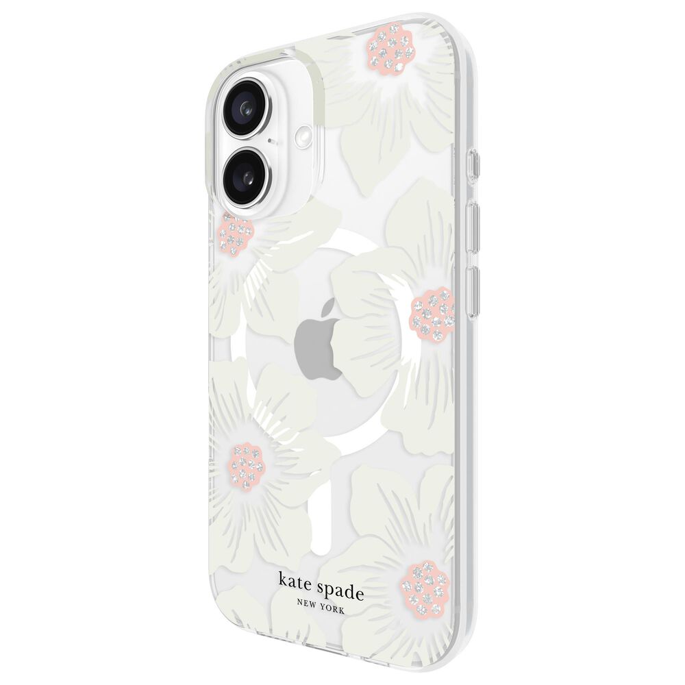 Kate Spade Protective MagSafe Case for iPhone 16 in Hollyhock Cream Floral, , large