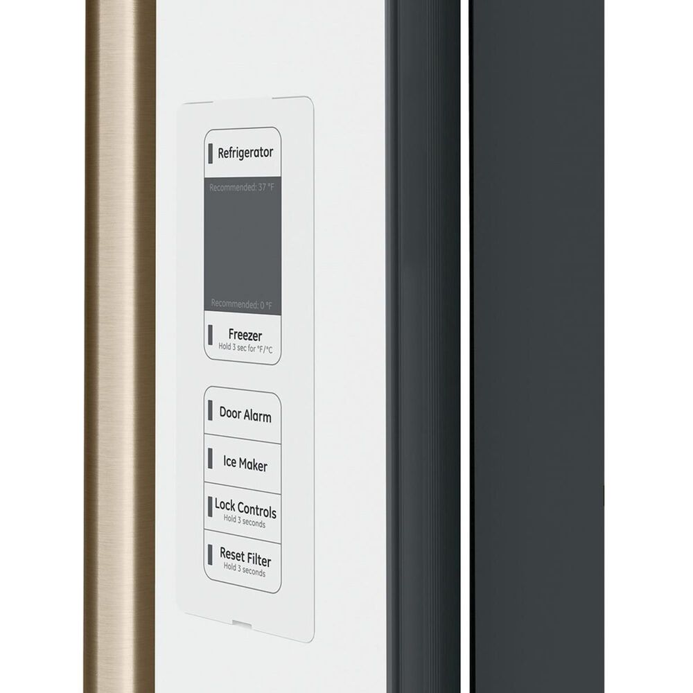 Cafe 23.1 Cu. Ft. Counter Depth French Door Refrigerator in Matte White in Brushed Bronze, , large