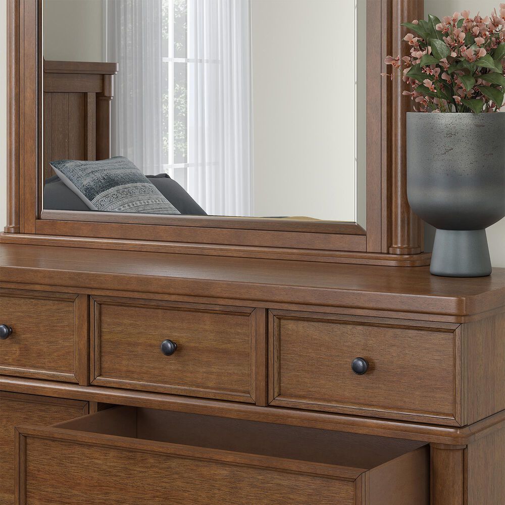 Ashley Rowlenstown Bedroom Mirror in Medium Brown, , large