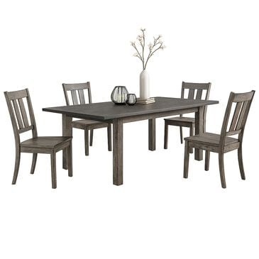 Mayberry Hill Nathan Dining Table and 4 Chairs in Black and Gray, , large
