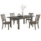 Mayberry Hill Nathan Dining Table and 4 Chairs in Black and Gray, , large