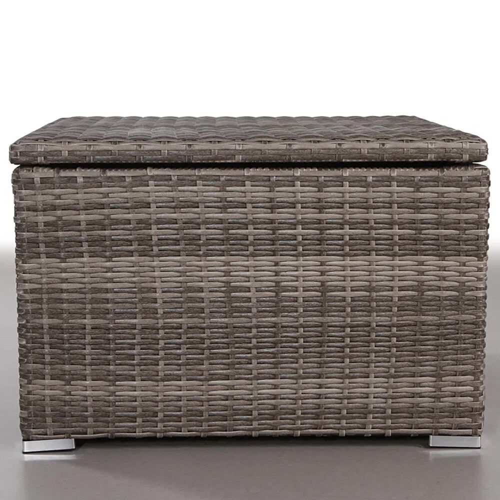 Hearth and Haven Outdoor Storage End Table with Lift-Top Lid in Gray, , large