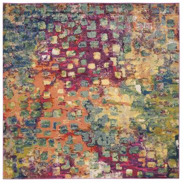 Safavieh Monaco MNC225D-3SQ 3" Square Pink/Multi Area Rug, , large