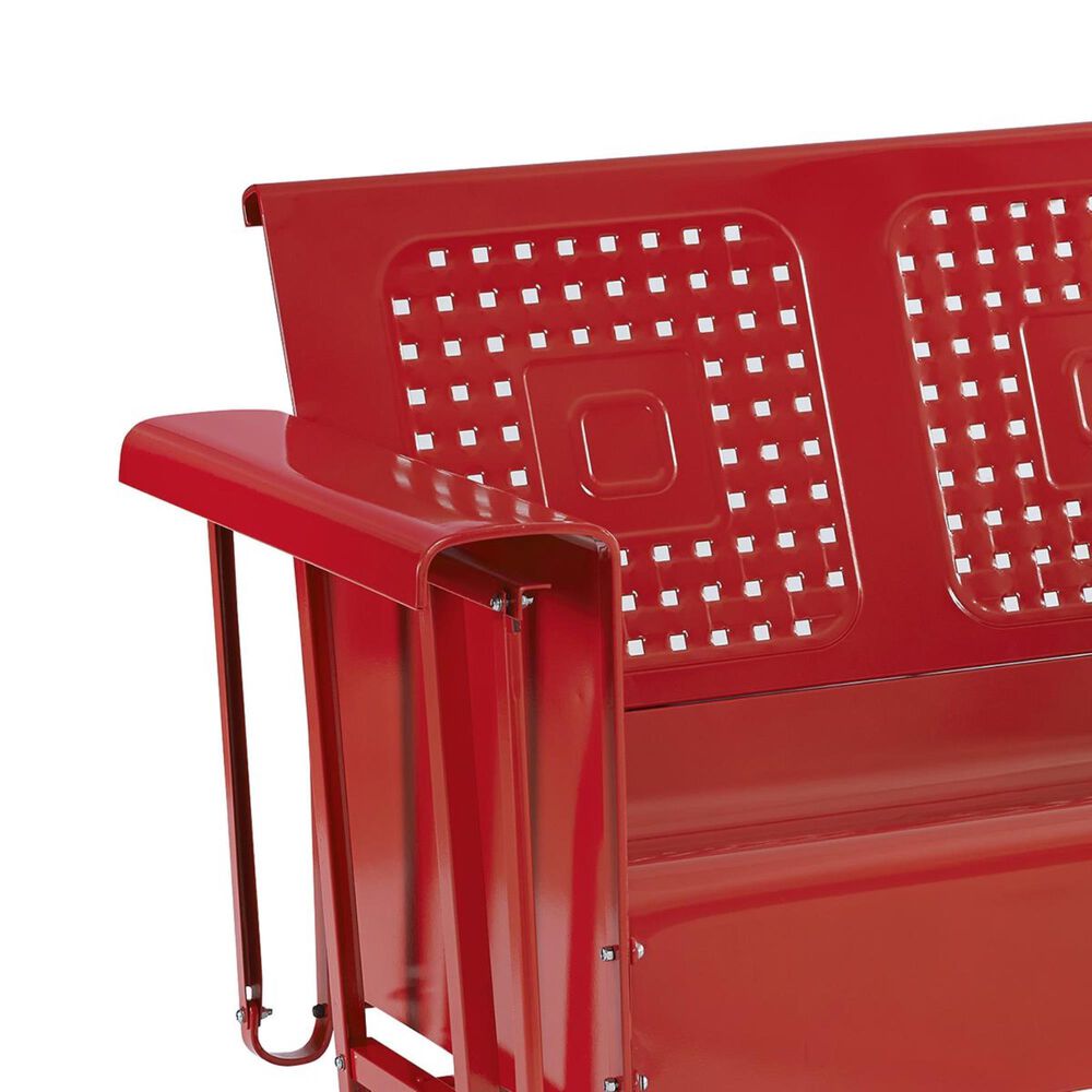 Crosley Furniture Bates Loveseat Glider in Red NFM