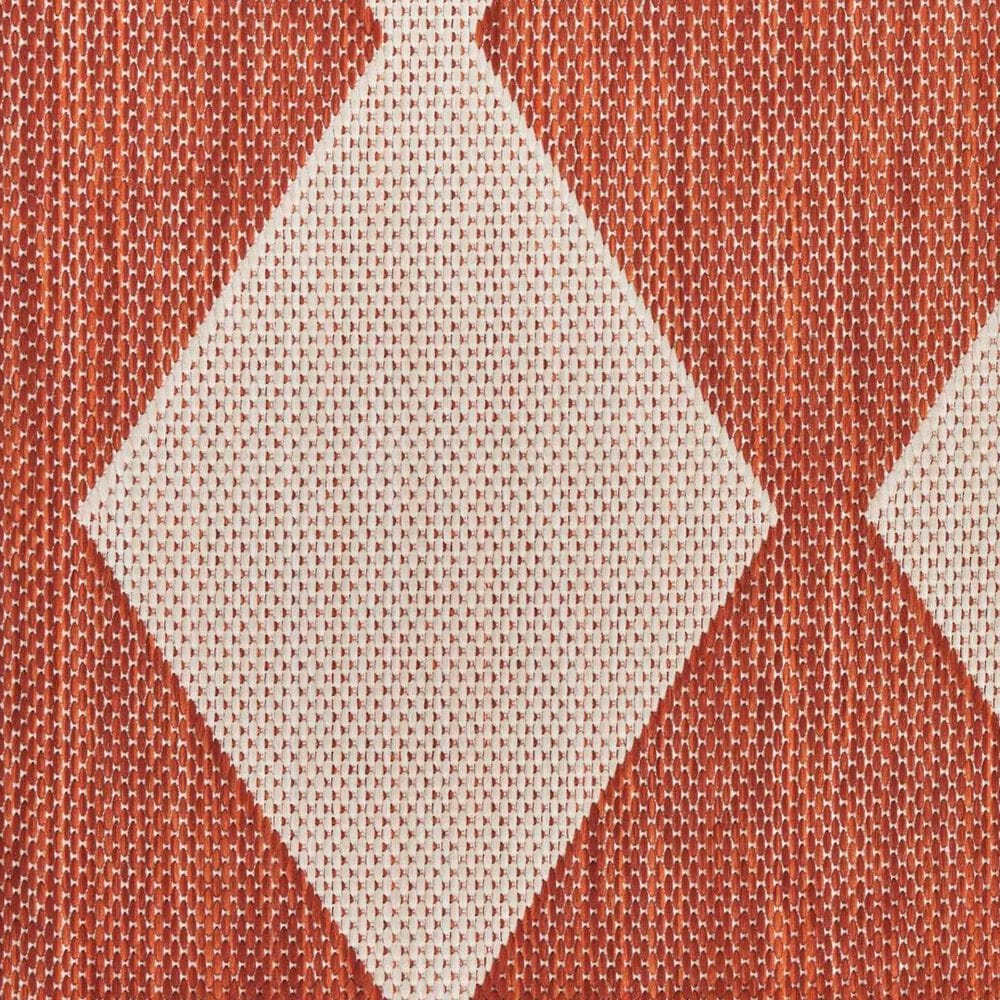 Nourison Positano Geometric Terracotta 4&#39; x 6&#39; Indoor/Outdoor Area Rug, , large