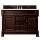 James Martin Vanities Brookfield 60" Single Bathroom Vanity in Burnished Mahogany with 3 cm Eternal Jasmine Pearl Quartz Top and Rectangle Sink, , large