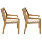 Hearth and Haven Outdoor Dining Chair in Cream (Set of 2), , large
