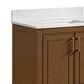37B Lucerne 30" Single Bathroom Vanity in Dark Maplewood with Marble Top and Backsplash, , large