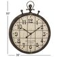 Maple and Jade 39" Wall Clock in Distressed Black and Taupe, , large