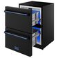 Thor Kitchen Gordon Ramsay 5.4 Cu. Ft. Undercounter Drawer Freezer with Blue Handle Kit in Black, , large