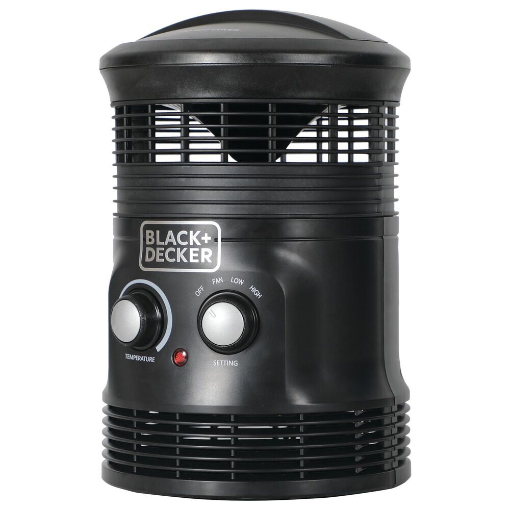Black+Decker 360 Degree Surround Personal Portable Heater and Fan in Black, , large