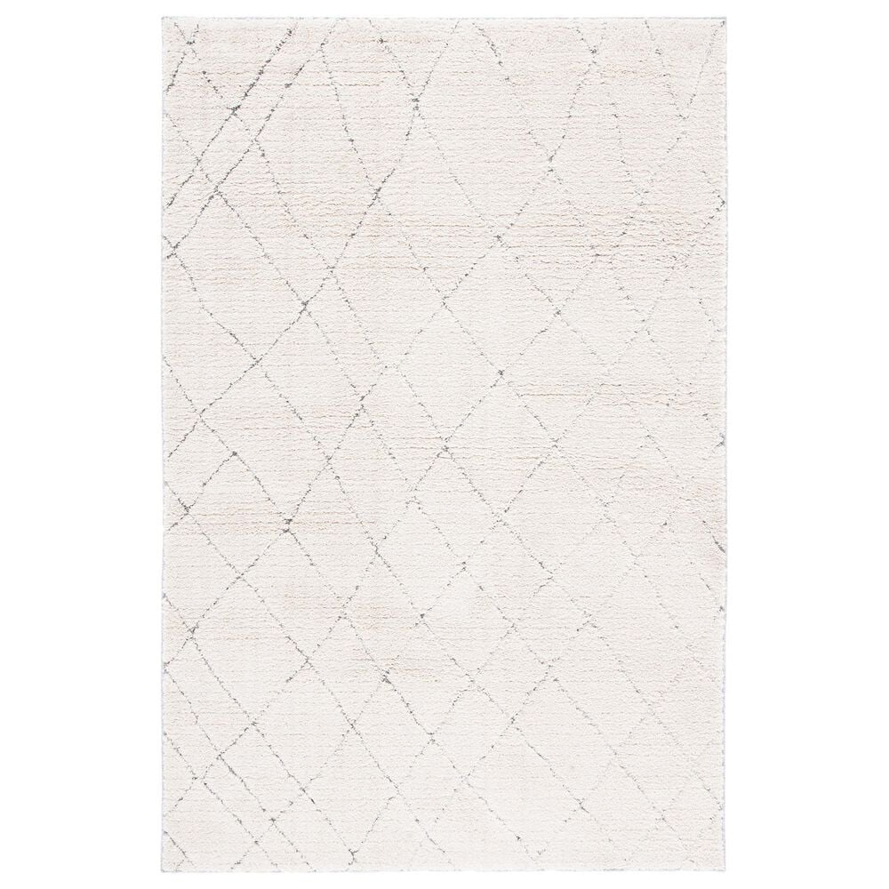 Safavieh Martha Stewart Lucia Shag MSR0727F 5"1" x 7"6" Light Grey and White Area Rug, , large