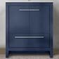 Lexora Home Lafarre 30" Single Bathroom Vanity in Navy Blue with 2 cm White Cultured Marble Top and Rectangular Sink, , large