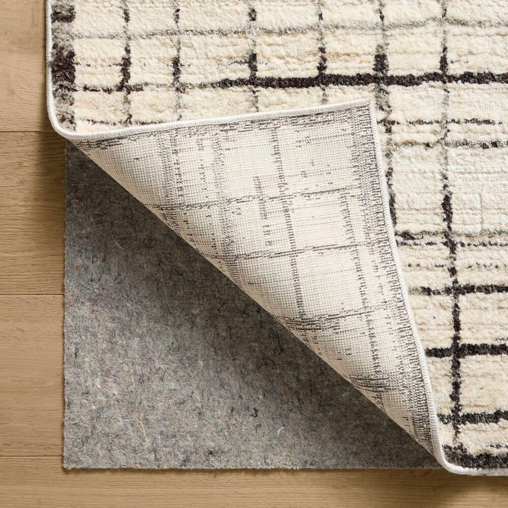 Loloi Bleecker Ivory and Charcoal 5&#39;3&quot; x 7&#39;6&quot; Area Rug, , large