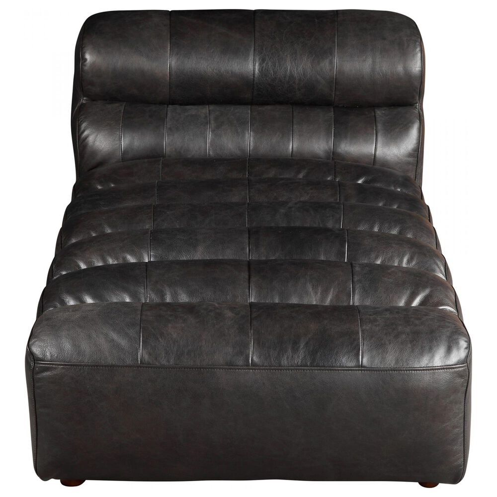Moe&#39;s Home Collection Ramsay Leather Chaise in Black, , large
