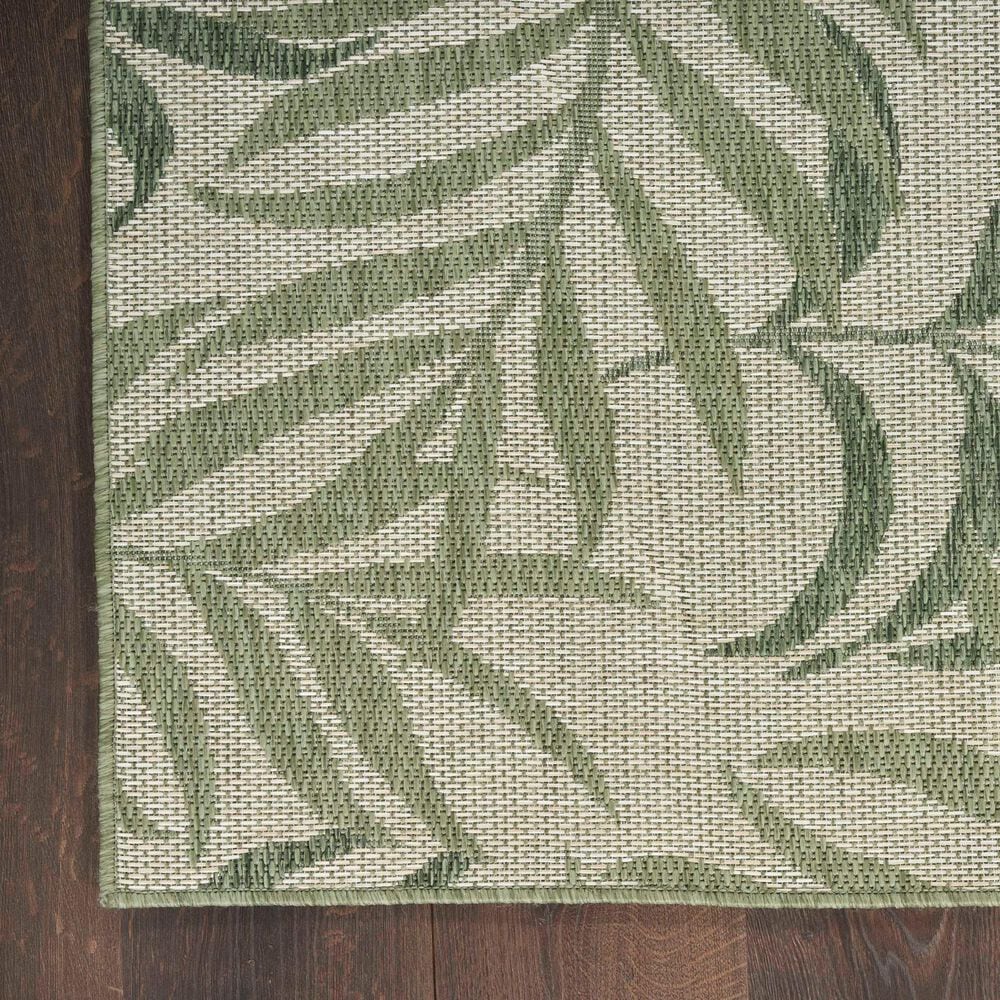 Nourison Garden Oasis GOA01 Ivory and Green 4&#39; x 6&#39; Indoor/Outdoor Area Rug, , large