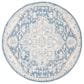 Safavieh Micro-Loop MLP503M 5" Round Blue and Ivory Area Rug, , large