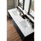 James Martin Vanities Brookfield 72" Double Bathroom Vanity in Antique Black with 3 cm Arctic Fall Solid Surface Top and Rectangle Sinks, , large