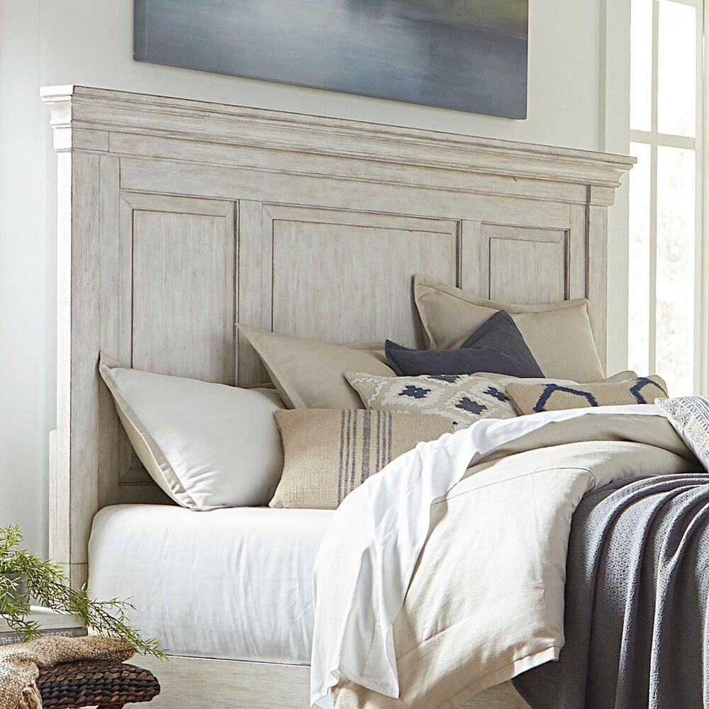 Belle Furnishings Heartland King Panel Bed in Antique White, , large