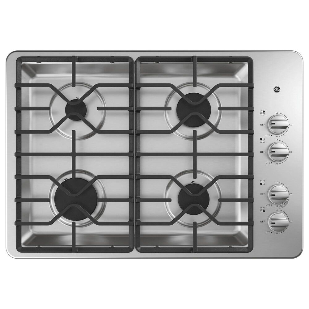 GE Appliances 2-Piece Kitchen Package with 30&quot; Smart Built-In Single Wall Oven and Gas Cooktop in Stainless Steel, , large