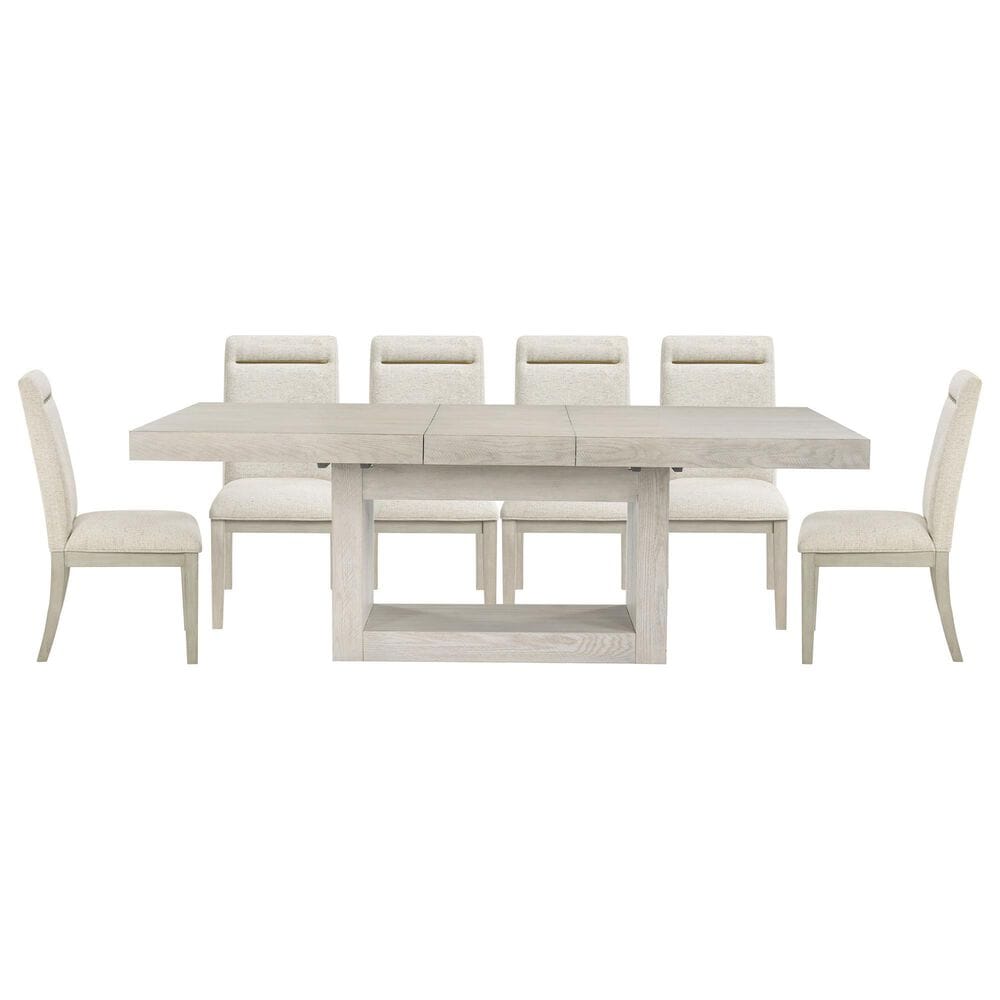 STEVE SILVER Garland 7-Piece Rectangular Dining Set in Greige, , large
