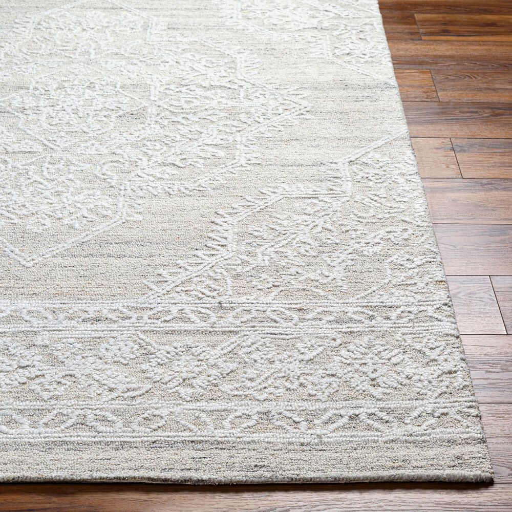 Surya Piazza PZZ-2300 2&#39; x 3&#39; White, Light Gray Area Rug, , large