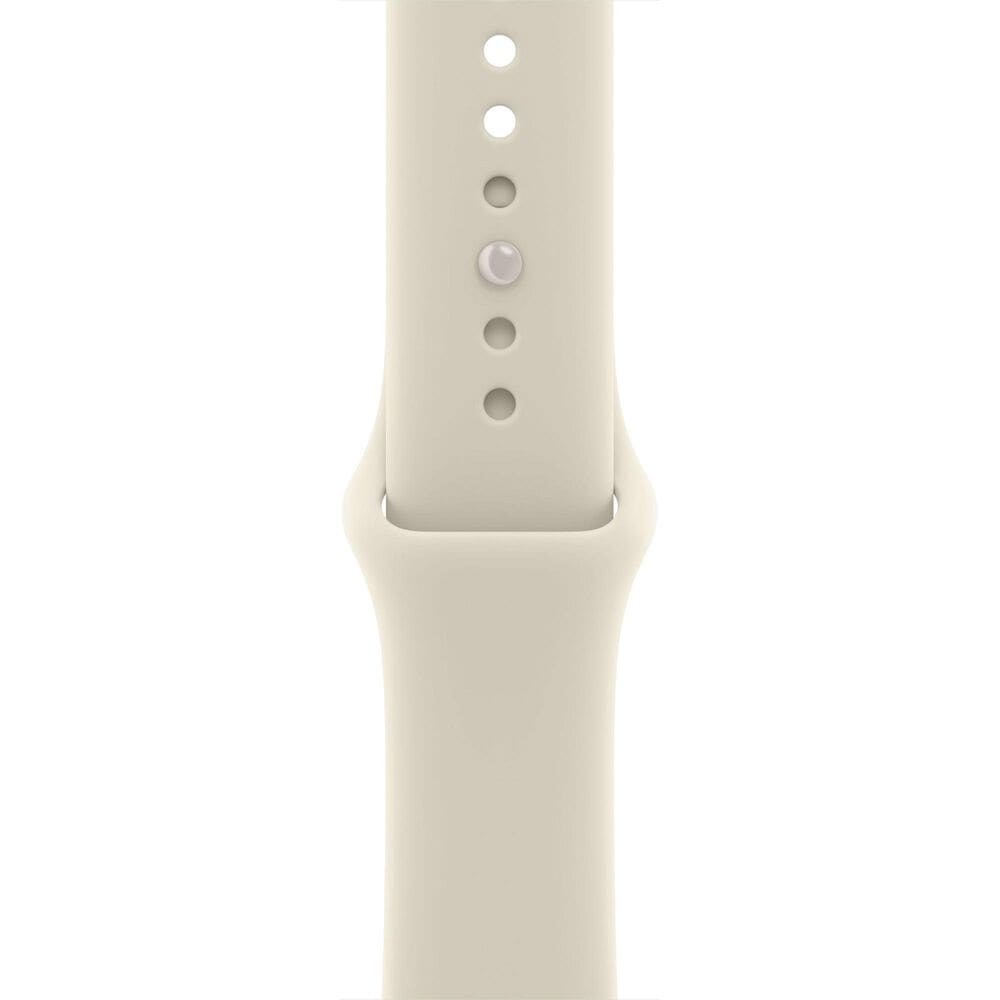 Apple Watch Series 12 (GPS + Cellular) 42mm Pearl White Ceramic Case with Sand Sport Band - S/M and 2-Year AppleCare+, , large