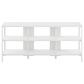 HOMLUX 53.2" TV Stand with 6 Open Shelves in White, , large