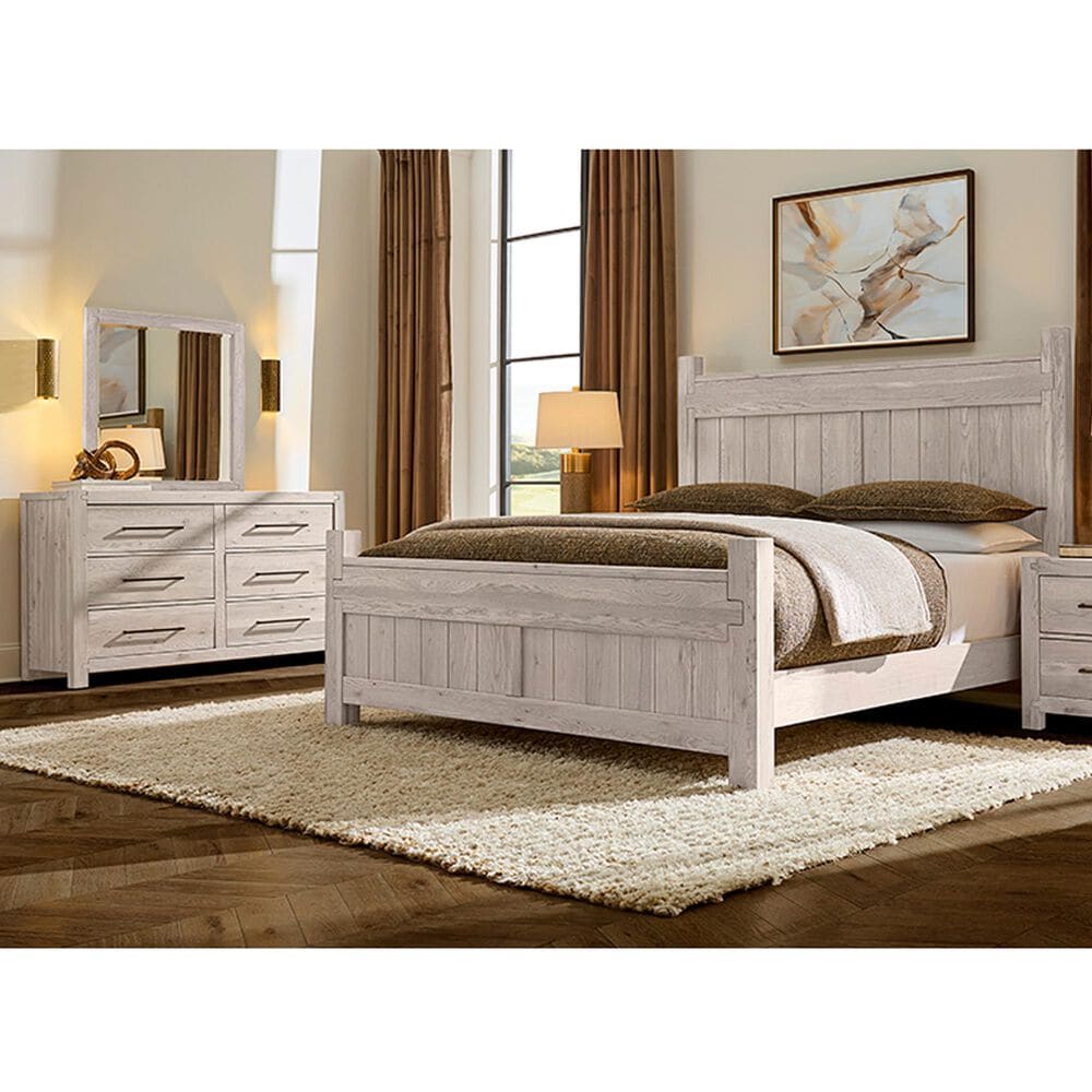 Viceray Collections Joinery 3-Piece King Bedroom Set in Washed White Oak, , large