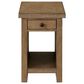 Hawthorne Furniture Landmark Chairside Table with Drawer in Weathered Oak, , large