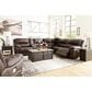 Ashley Dunleith Zero Wall Power Recliner with Power Headrest in Chocolate, , large