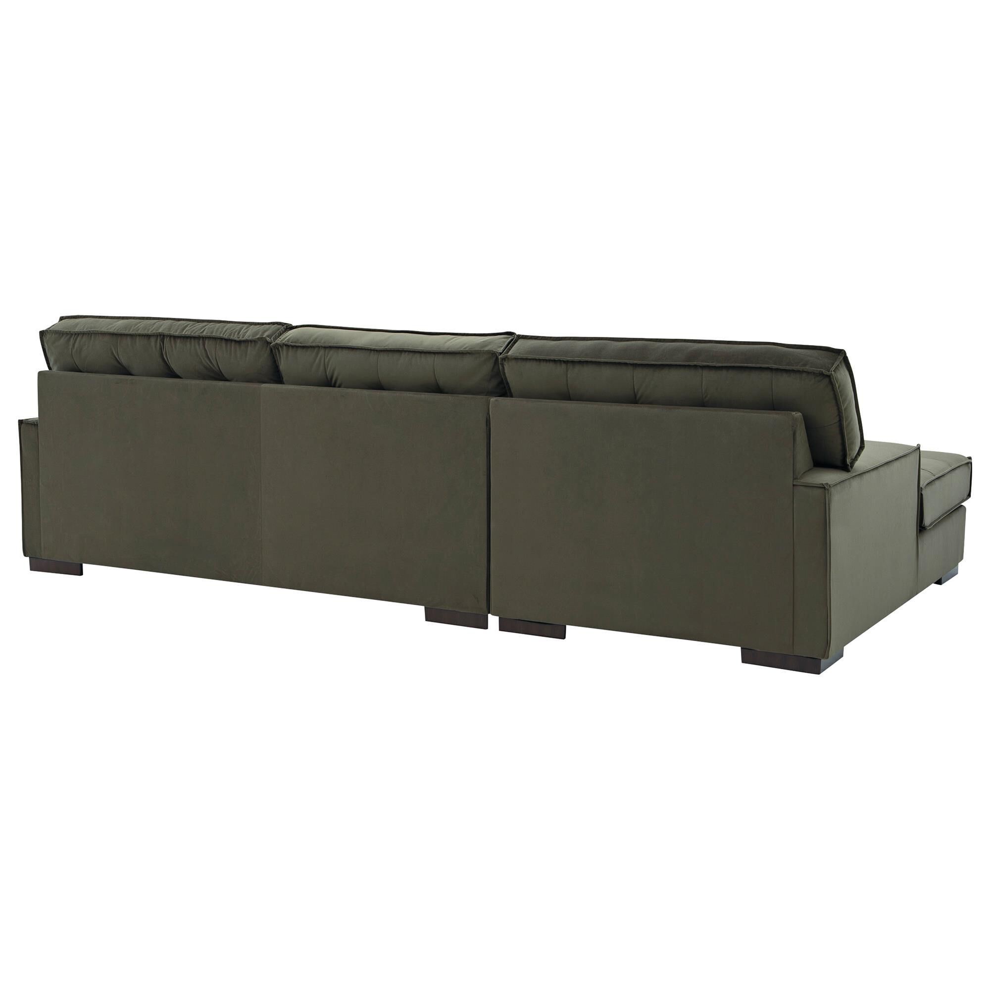 Ashley Caspian-Town 2-Piece Left Facing Sectional with Chaise in Olive