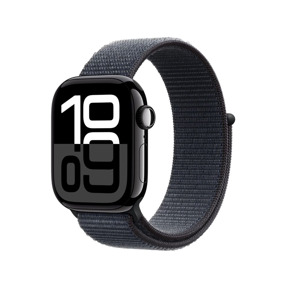 Apple Watch Series 10 GPS 42mm Jet Black Aluminum Case with Ink Sport Loop, , large