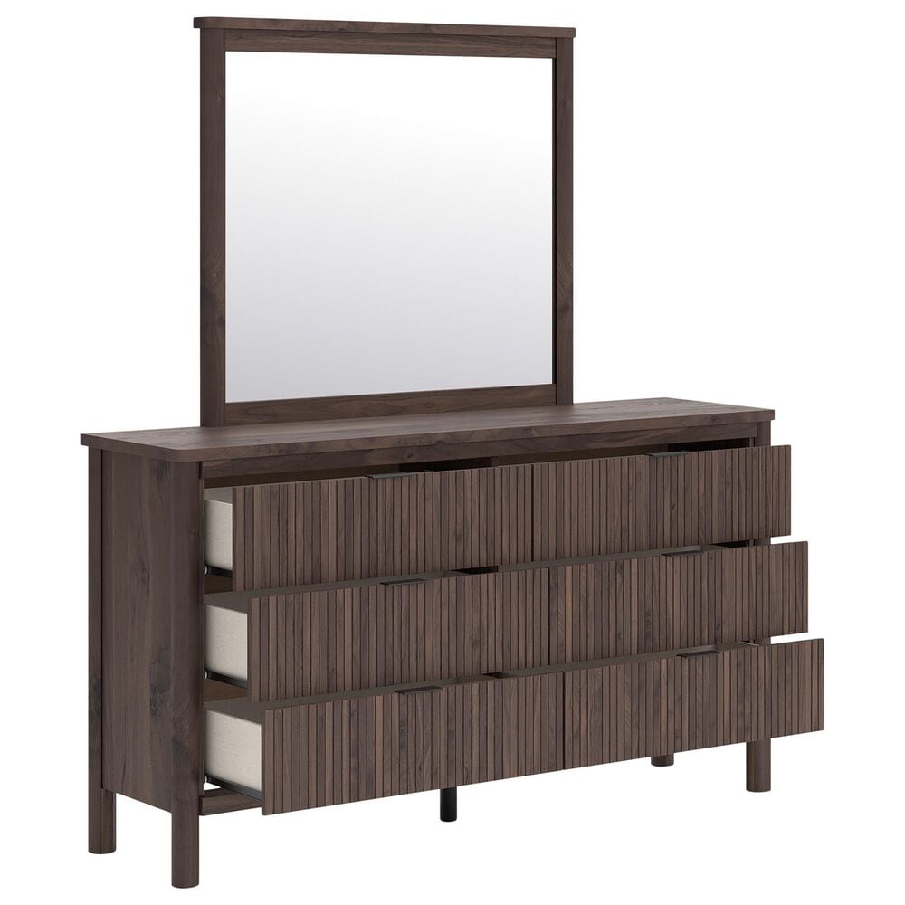 Ashley Pamytta 4-Piece King Panel Platform Bedroom Set in Rich Brown, , large