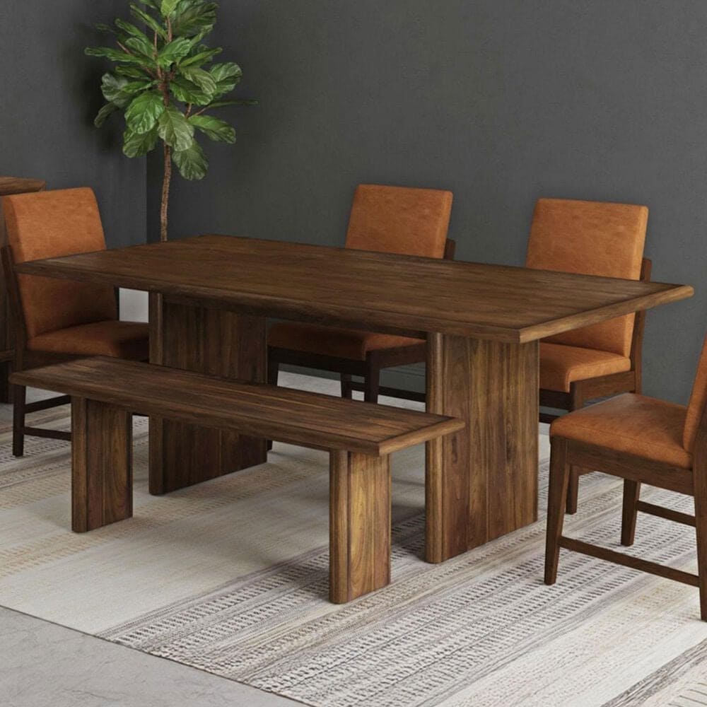 Mayberry Hill Brisbane 78&quot; Rectangle Dining Table in Brown, , large