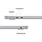 Apple MacBook Air 13-inch Laptop M5 chip - 10 Core CPU - 10 Core GPU - 24GB Memory - 1TB SSD - Silver (Latest Model), , large