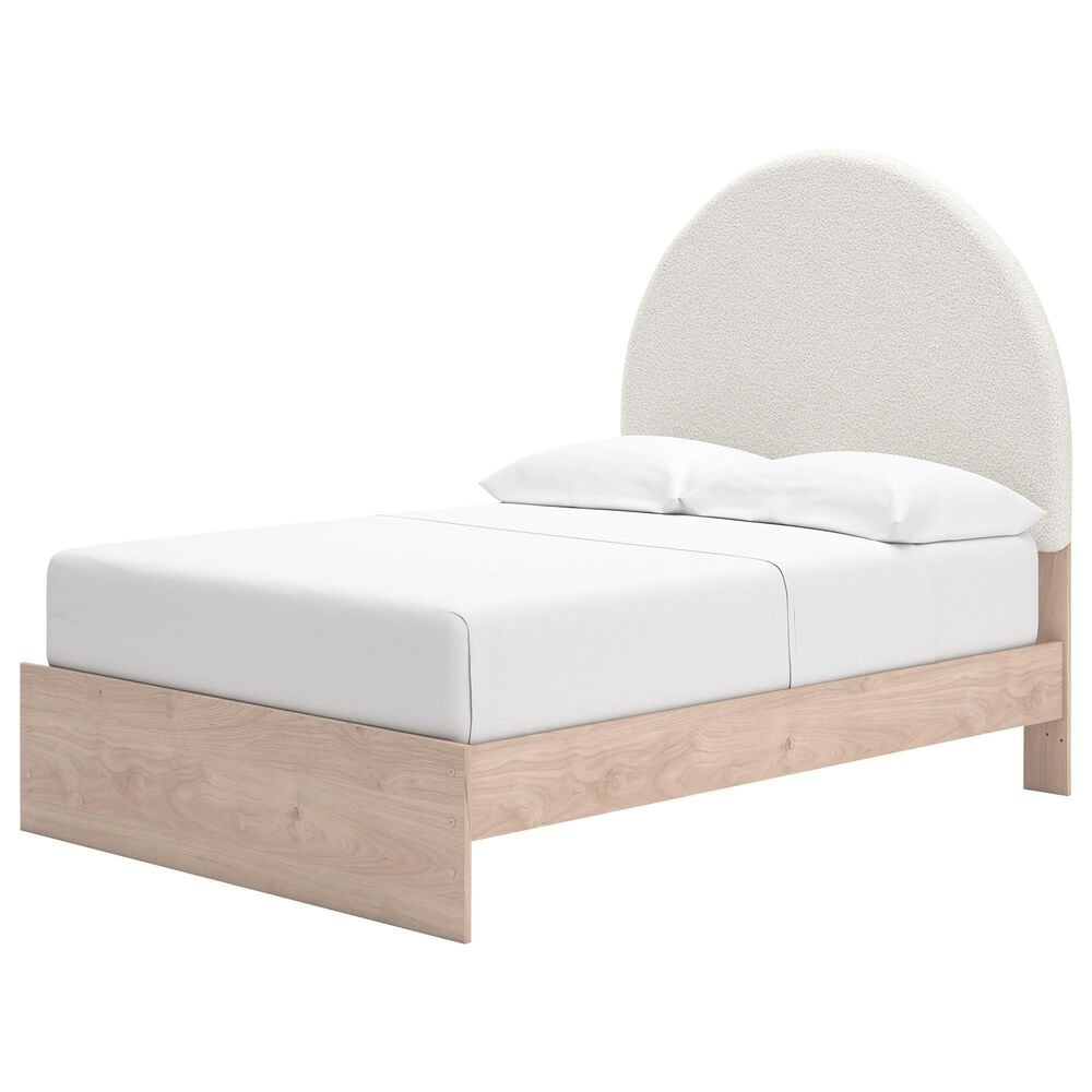 Ashley Arloster Full Upholstered Panel Bed in Tan/White, , large